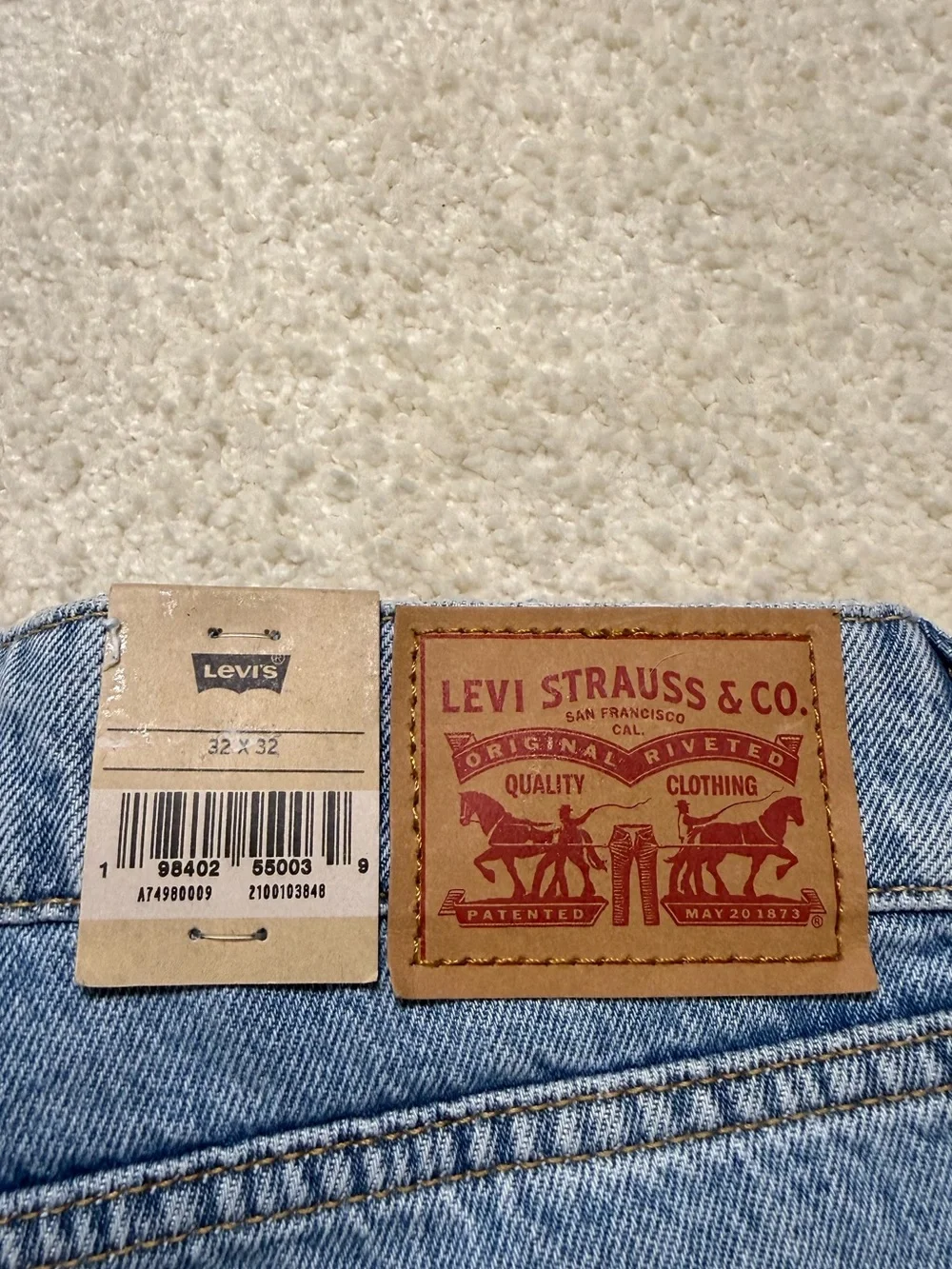 Levi's Superlow Loose Low Rise Distressed Light Wash Denim Jeans Size 32 14 - Picture 11 of 15